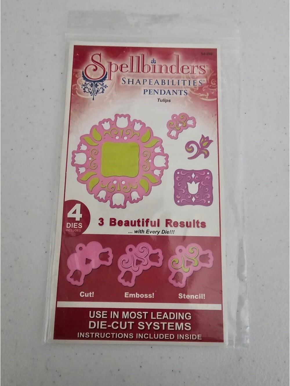 Spellbinders Shapeabilities Pendants Steel Craft Die Set Tulips Flowers